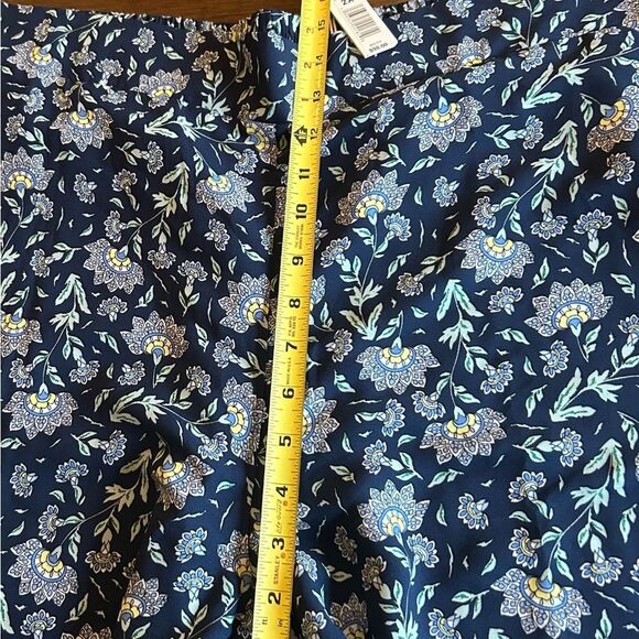 Max Studio Navy Floral Pull On Wide Leg Pants Size 2X NEW 98.00 - Picture 8 of 10
